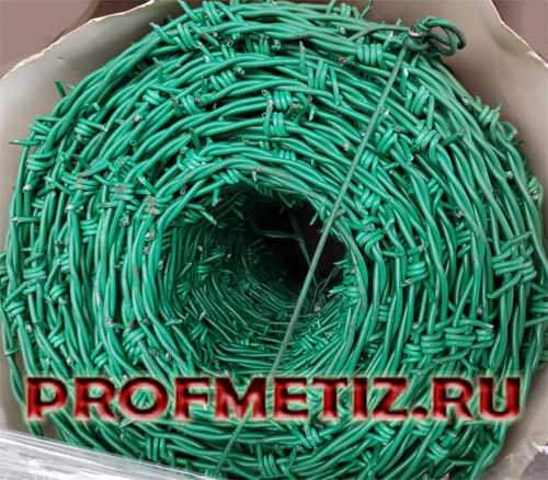 Проволока колючая оцинкованная ПВХ
